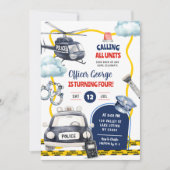 Verjaardag politie kind kaart (Voorkant)