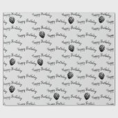 Verjaardag Polka Dot Ballonnen Cadeaupapier (Vlak)