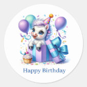 Verjaardag Pony Stickers (Voorkant)