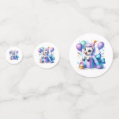 Verjaardag Pony Tafelconfetti Confetti (Achterkanten)