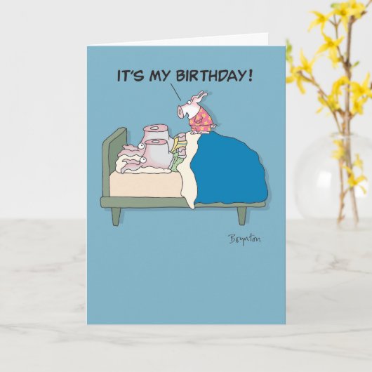 VERJAARDAG POOKIE KAART (Gele Bloem)