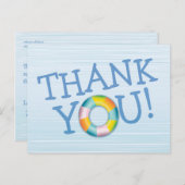 Verjaardag Pool Party Float Dank u Briefkaart (Voorkant / Achterkant)