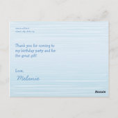 Verjaardag Pool Party Float Dank u Briefkaart (Achterkant)