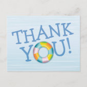 Verjaardag Pool Party Float Dank u Briefkaart (Voorkant)