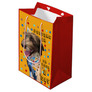 Verjaardag Pop in Puppy Gift Bag Medium Cadeauzakje