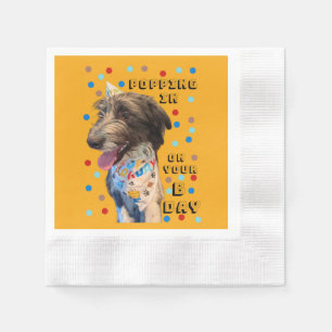 Verjaardag Pop in Puppy Papier servet