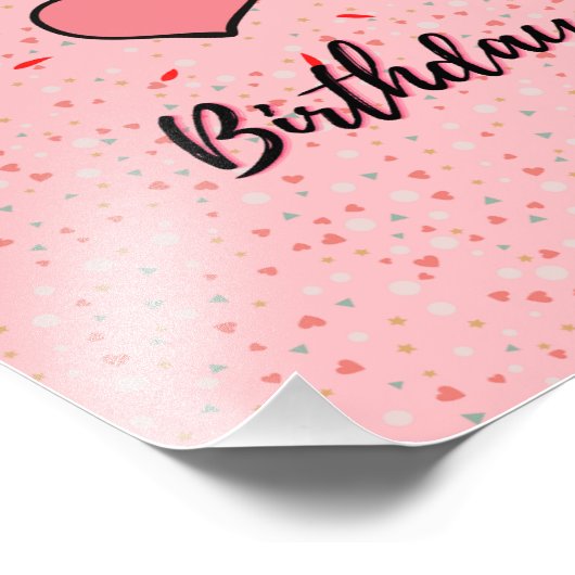 Verjaardag poster voor kinderen (Hoek)