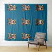 Verjaardag Powered by Dog Love Design Wandkleed (In Situ (horizontaal))