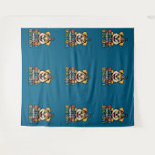 Verjaardag Powered by Dog Love Design Wandkleed (Voorkant (horizontaal))