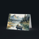 Verjaardag prachtige Son Vissen Lake in Boat Kaart<br><div class="desc">Happy Birthday Son Gevist op het meer in Boat waterverf</div>