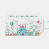 Verjaardag pretpark cadeaulabel (Voorkant (Horizontaal))