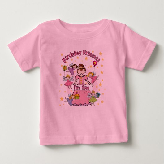 Verjaardag Prinses Ik ben Twee T-shirts en Geschen (Voorkant)