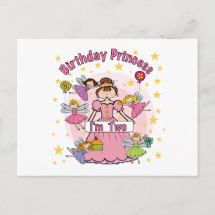 Verjaardag Prinses Ik ben Twee T-shirts en Geschen Briefkaart