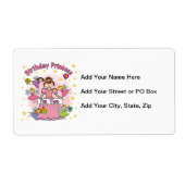 Verjaardag Prinses Ik ben Twee T-shirts en Geschen Etiket (Voorkant)