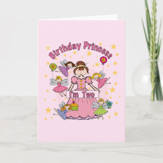 Verjaardag Prinses Ik ben Twee T-shirts en Geschen Kaart