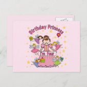 Verjaardag Prinses Ik ben Vier T-shirts en Geschen Briefkaart (Voorkant / Achterkant)