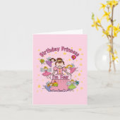 Verjaardag Prinses Ik ben Vier T-shirts en Geschen Kaart (Gele Bloem)
