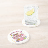 Verjaardag Prinses Ik ben Vier T-shirts en Geschen Zandsteen Onderzetter (Zijkant)