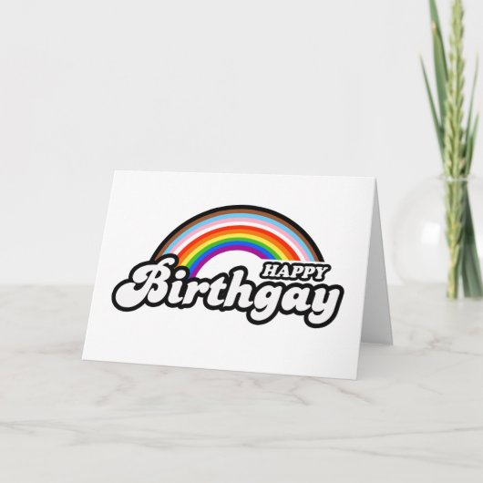 Verjaardag Progress Pride Kaart (Voorkant)