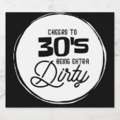 VERJAARDAG, PROOST, 30E VERJAARDAG, GUNSTEN BIER ETIKET (Enkel label)