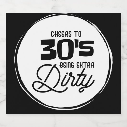 VERJAARDAG, PROOST, 30E VERJAARDAG, GUNSTEN BIER ETIKET (Enkel label)