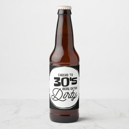 VERJAARDAG, PROOST, 30E VERJAARDAG, GUNSTEN BIER ETIKET (Voorkant)