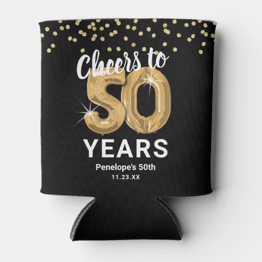 Verjaardag Proost op 50 jaar Blikjeskoeler (Voorkant)