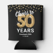 Verjaardag Proost op 50 jaar Blikjeskoeler (Achterkant)