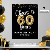 Verjaardag Proost op 60 jaar Welkom Teken Poster