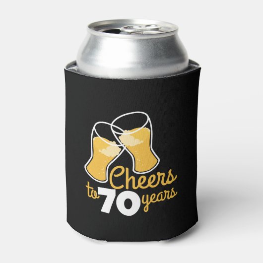 Verjaardag Proost op 70 Jaar Gelukkig Verjaardag B Blikjeskoeler (Blikje Voorkant)