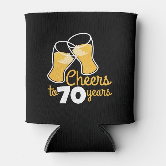 Verjaardag Proost op 70 Jaar Gelukkig Verjaardag B Blikjeskoeler (Voorkant)