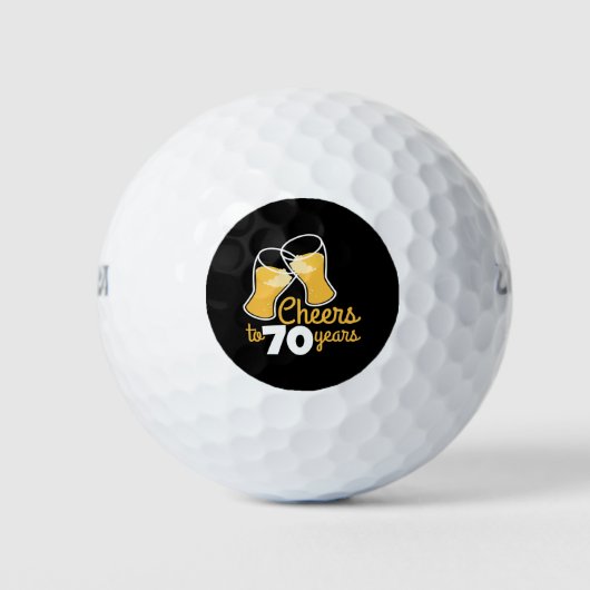 Verjaardag Proost op 70 Jaar Gelukkig Verjaardag B Golfballen (Voorkant)