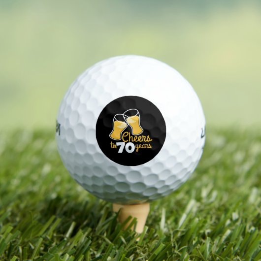Verjaardag Proost op 70 Jaar Gelukkig Verjaardag B Golfballen (Insitu Shirt)