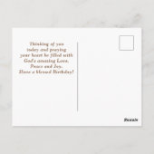 Verjaardag Psalm 118:24 De dag die de Heer gemaakt Briefkaart (Achterkant)