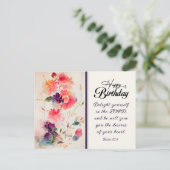 Verjaardag Psalm 37:4 Verblijd u in de HEERE Briefkaart (Staand voorkant)