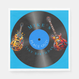 Verjaardag Psychedelic elektrische gitaar record Servet