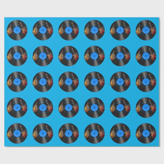 Verjaardag Psychedelische Elektrische Gitaren Reco Cadeaupapier (Vlak)