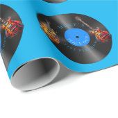 Verjaardag Psychedelische Elektrische Gitaren Reco Cadeaupapier (Rol Hoek)