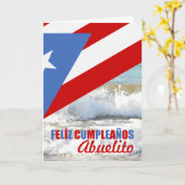 VERJAARDAG: PUERTO RICAAN THEMED KAART (Gele Bloem)