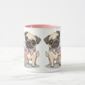 Verjaardag Pug Dogs Cupcake Mok (Midden)