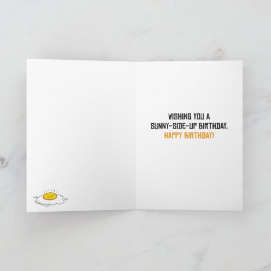 Verjaardag Puns-Egg Verjaardag Kaart (Binnen)