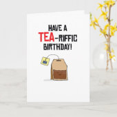 Verjaardag Puns-Tea Verjaardag Kaart (Gele Bloem)