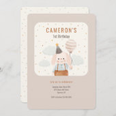 Verjaardag Pup Eerste Verjaardag Uitnodiging (Voorkant / Achterkant)