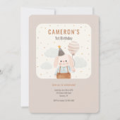 Verjaardag Pup Eerste Verjaardag Uitnodiging (Voorkant)