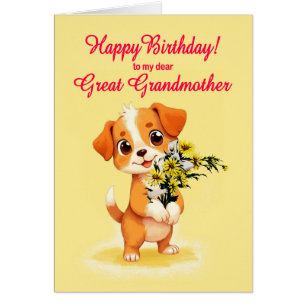 Verjaardag puppy en bloemen