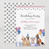 Verjaardag Puppy Kaart (Voorkant / Achterkant)