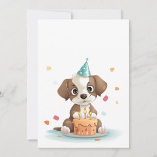 Verjaardag puppy kaart