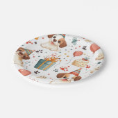 Verjaardag Puppy Party Bowl Papieren Bordje (Gekanteld)