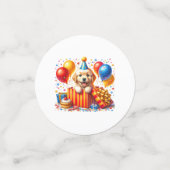 Verjaardag Puppy Tafelconfetti Confetti (Kleine voorkant)