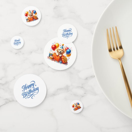 Verjaardag Puppy Tafelconfetti Confetti (Groep)
